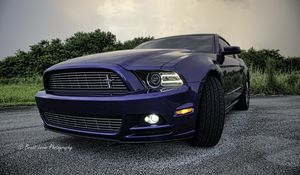 Превью обои ford mustang v6, ford mustang, спорткар, колесо, шины