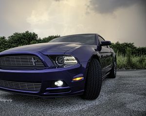 Превью обои ford mustang v6, ford mustang, спорткар, колесо, шины