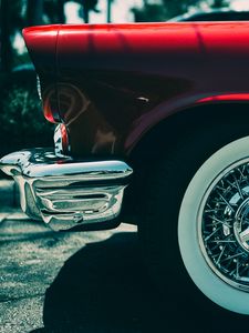 Превью обои ford thunderbird, ford, бампер, колесо