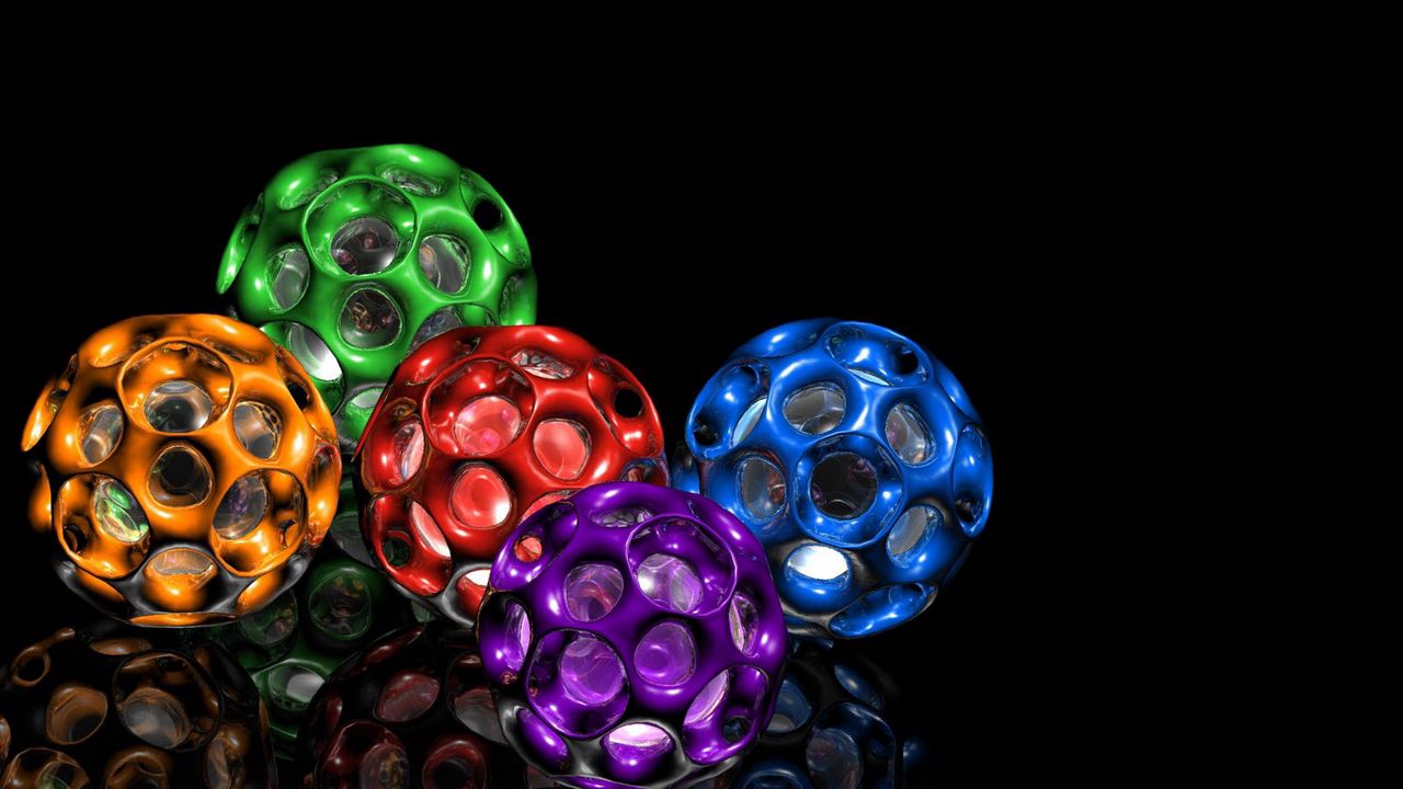 Обои форма, разноцветный, шары