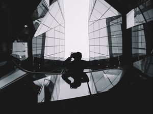 Превью обои фотограф, архитектура, чб