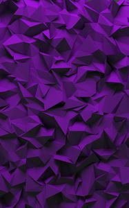 Превью обои фрагменты, треугольники, объем, фиолетовый