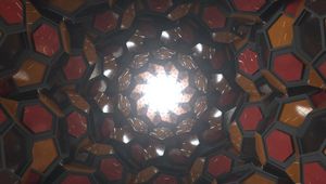 Превью обои фрактал, 3d, структура, свечение, яркий