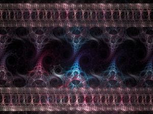 Превью обои фрактал, фигуры, узор, свечение, абстракция