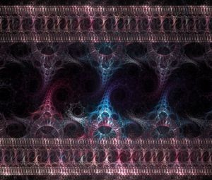 Превью обои фрактал, фигуры, узор, свечение, абстракция