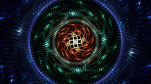 Превью обои фрактал, круги, блики, искажение, абстракция