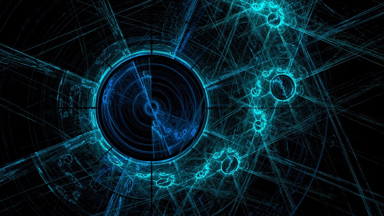 Обои фрактал, круги, линии, запутанный, абстракция