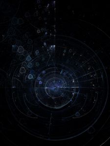 Превью обои фрактал, круги, сердца, линии