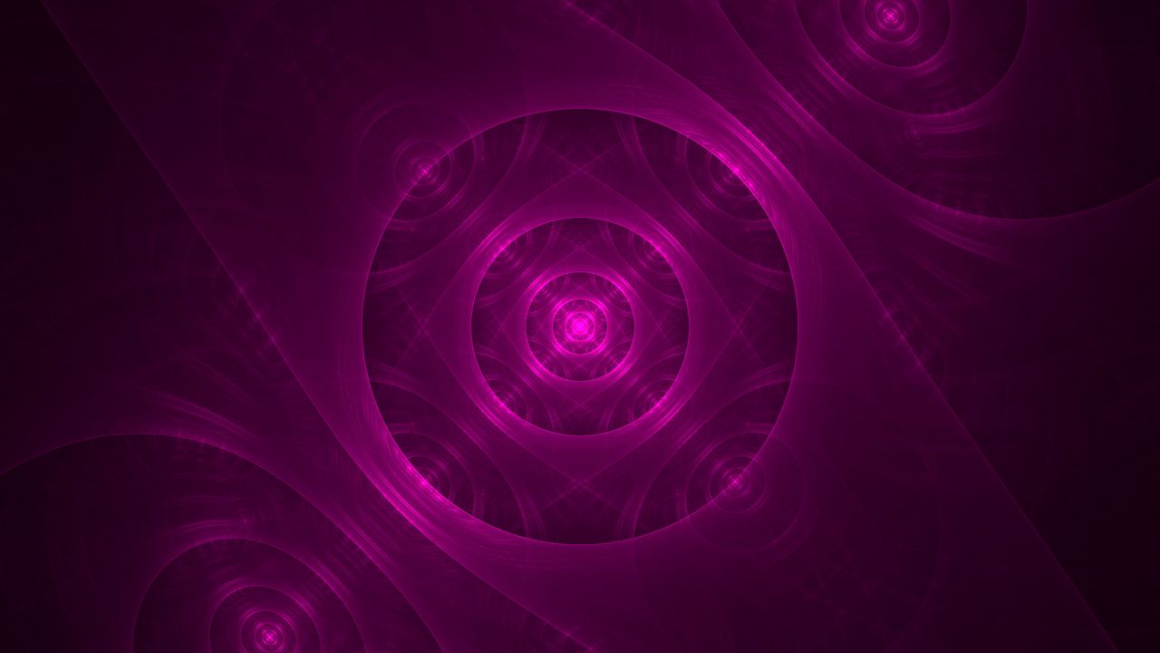 Обои фрактал, круги, узор, абстракция, фиолетовый