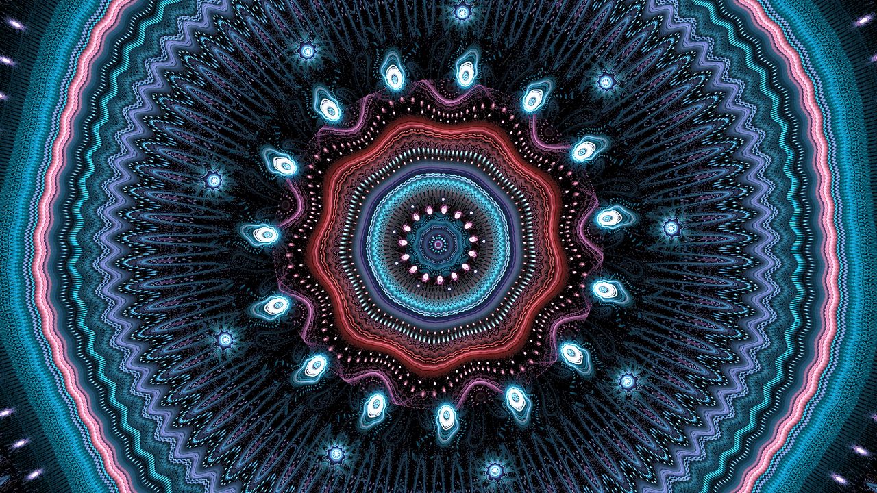 Обои фрактал, мандала, круги, абстрактный