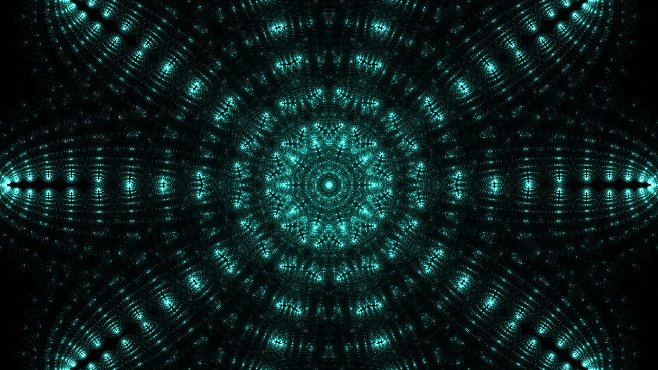 Обои фрактал, мандала, узор, свечение, абстракция