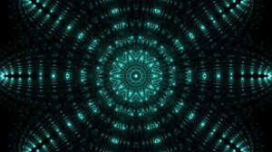 Превью обои фрактал, мандала, узор, свечение, абстракция