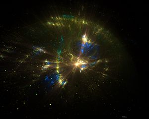 Превью обои фрактал, сияние, блики, свет, абстракция