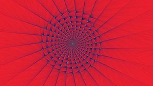 Превью обои фрактал, спираль, линии, оптическая иллюзия, красный
