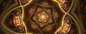 Превью обои фрактал, свечение, линии, фигуры, абстракция