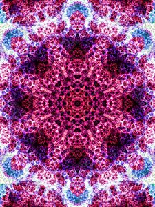 Превью обои фрактал, узор, абстракция, разноцветный, пестрый