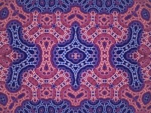 Превью обои фрактал, узор, абстракция, синий, розовый