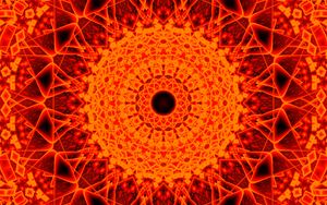 Превью обои фрактал, узор, фрагменты, абстракция, оранжевый