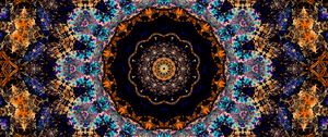 Превью обои фрактал, узор, калейдоскоп, абстракция, пестрый