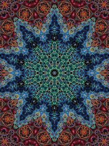 Превью обои фрактал, узор, линии, абстракция, разноцветный, пестрый