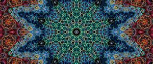 Превью обои фрактал, узор, линии, абстракция, разноцветный, пестрый