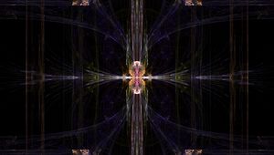 Превью обои фрактал, узор, отражение, абстракция, темный