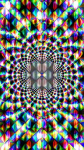 Превью обои фрактал, узор, разноцветный, абстракция, оптическая иллюзия