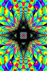 Превью обои фрактал, узор, разноцветный, абстракция, пестрый