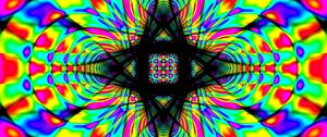 Превью обои фрактал, узор, разноцветный, абстракция, пестрый