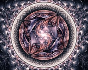 Превью обои фрактал, вихрь, фигуры, абстракция