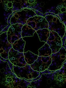 Превью обои фрактал, запутанный, абстракция, узор, цифровой