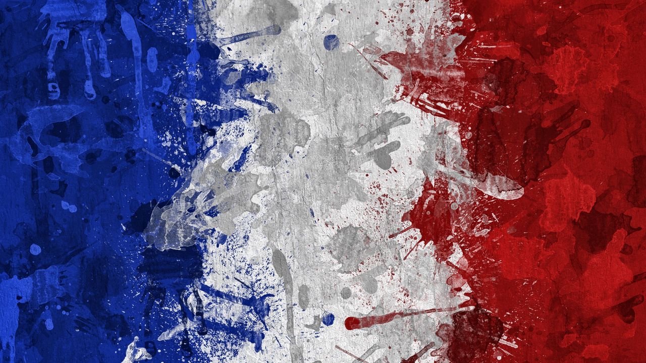 Обои франция, флаг, краска, фон, текстура, пятна картинки на рабочий стол,  фото скачать бесплатно