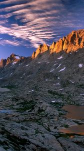 Превью обои fremont peak, вайоминг, скалы, горы, тень