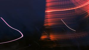 Превью обои фризлайт, длинная выдержка, искажение, темный