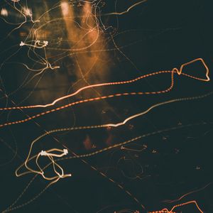Превью обои фризлайт, длинная выдержка, свечение, черный