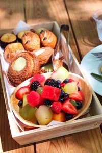 Превью обои фрукты, выпечка, десерт, завтрак