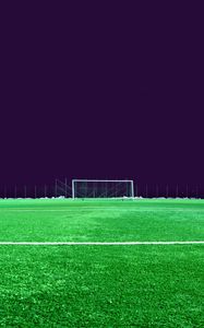Превью обои футбольное поле, газон, ворота