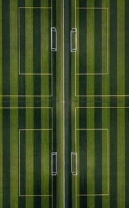 Превью обои футбольное поле, вид сверху, минимализм