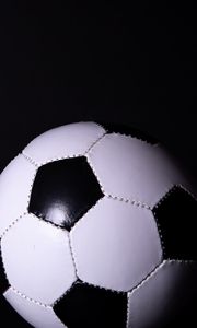 Превью обои футбольный мяч, футбол, спорт, черно-белый
