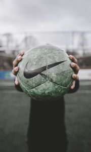 Превью обои футбольный мяч, мяч, футбол, спорт
