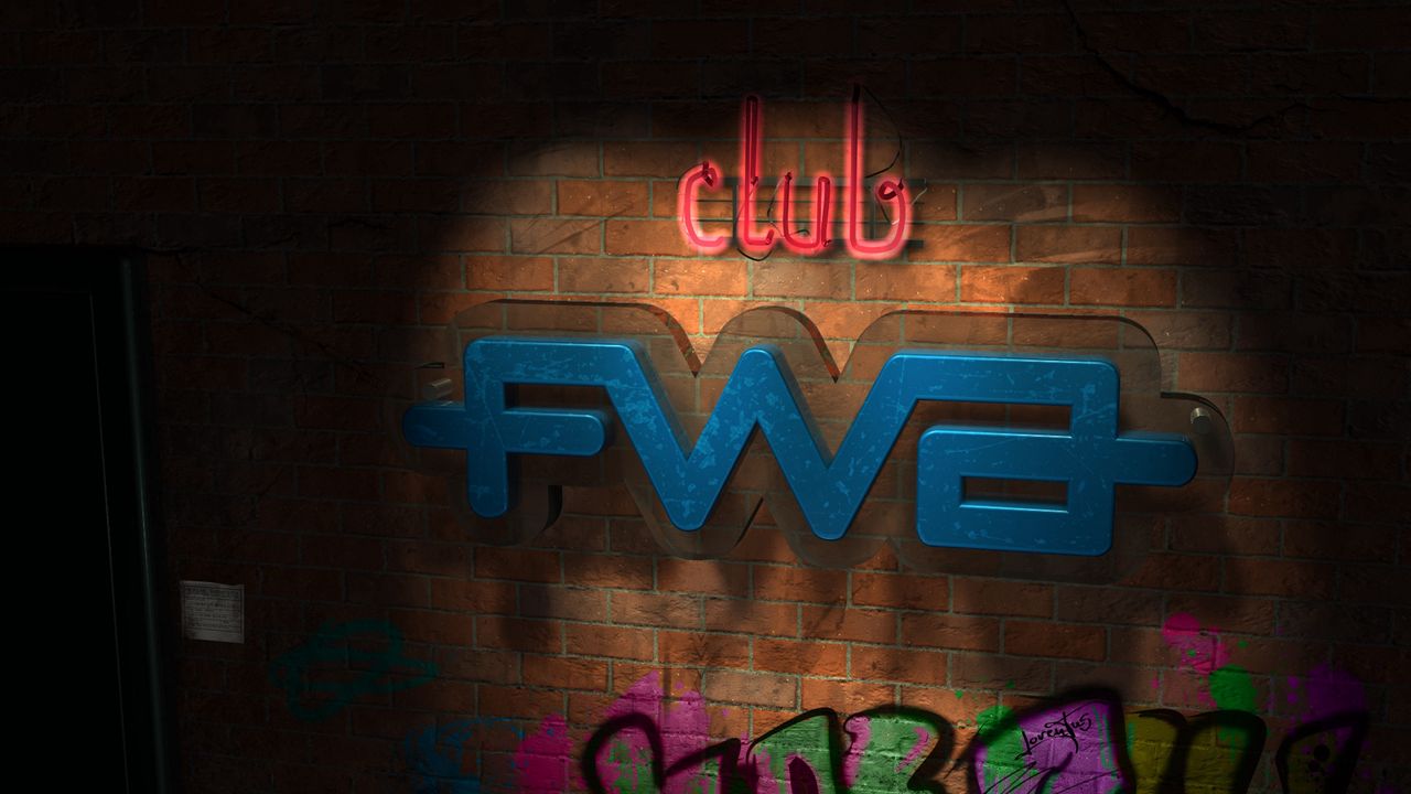Обои fwa, клуб, черный, цветной, вывеска, граффити
