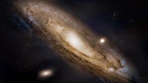 Превью обои галактика андромеды, космос, звезды, вселенная