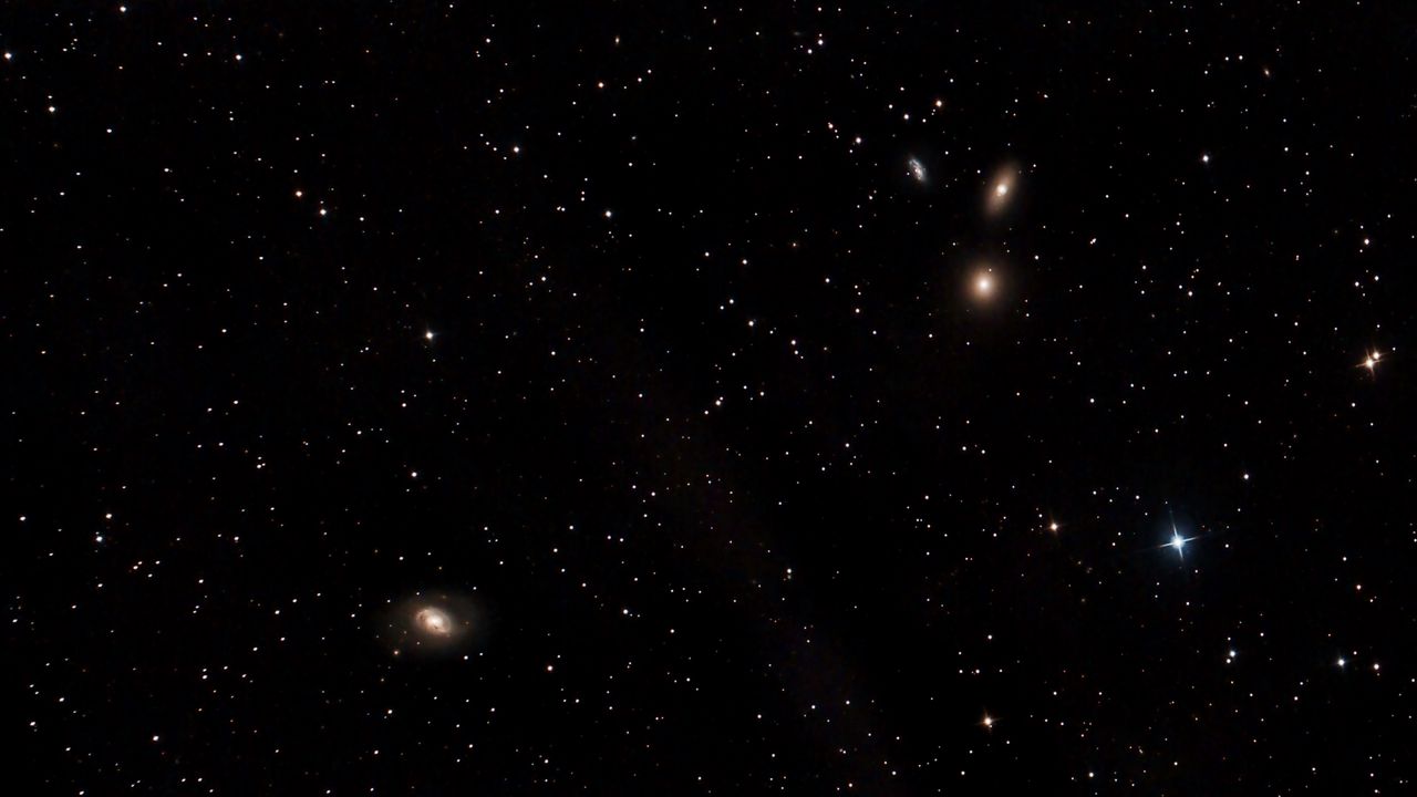 Обои галактики, звезды, блики, космос