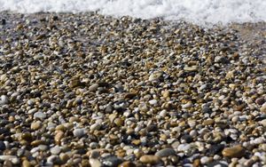 Превью обои галька, камни, гравий, пляж, море