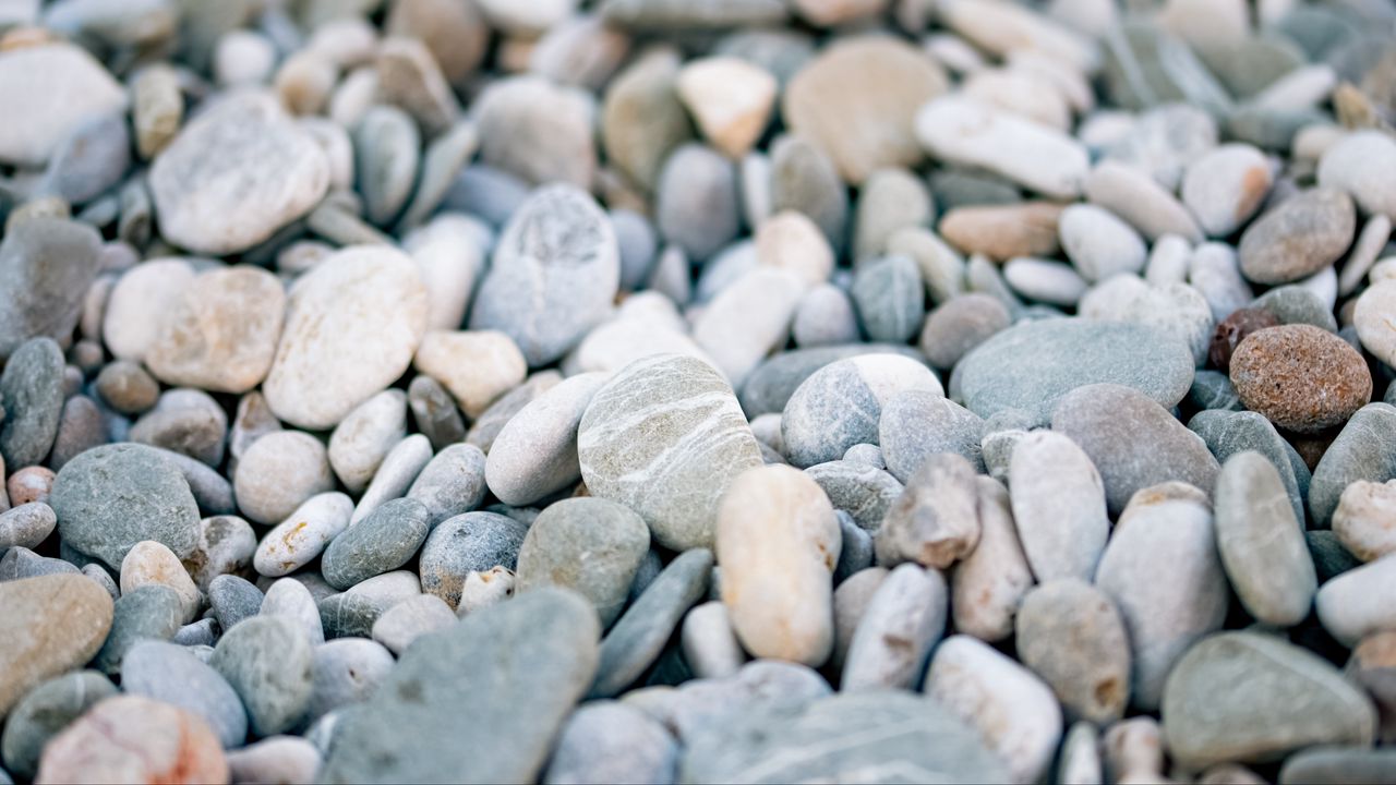Обои галька, камни, серый, макро, пляж