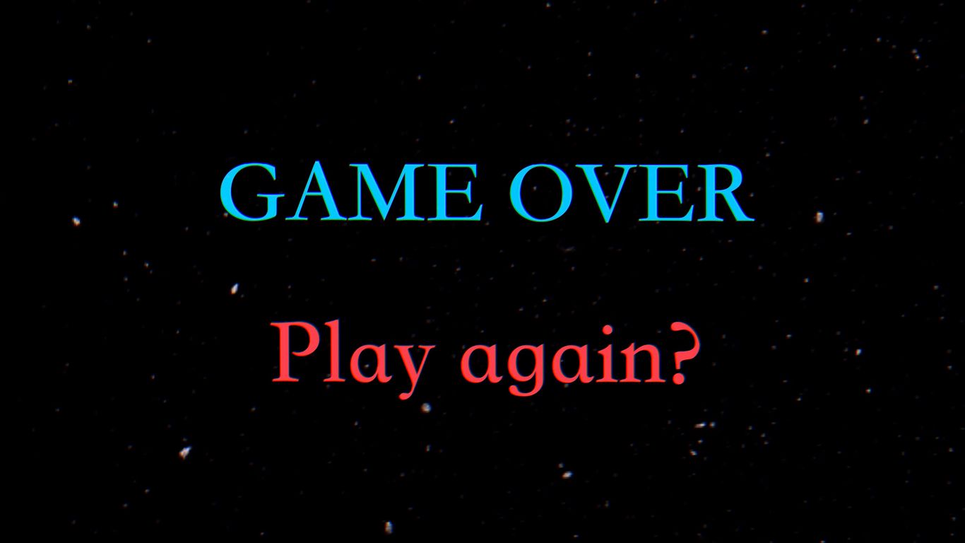 Скачать 1366x768 game over, надпись, игра окончена, текст обои, картинки  планшет, ноутбук