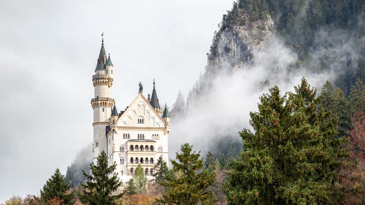 Обои германия, замок, туман