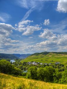 Превью обои германия, зинсхайм, река, небо