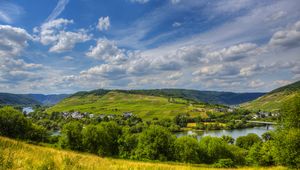 Превью обои германия, зинсхайм, река, небо