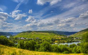 Превью обои германия, зинсхайм, река, небо